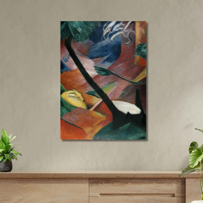 Cervo Nella Foresta Ii Franz Marc fmr10 quadro stampato su tela