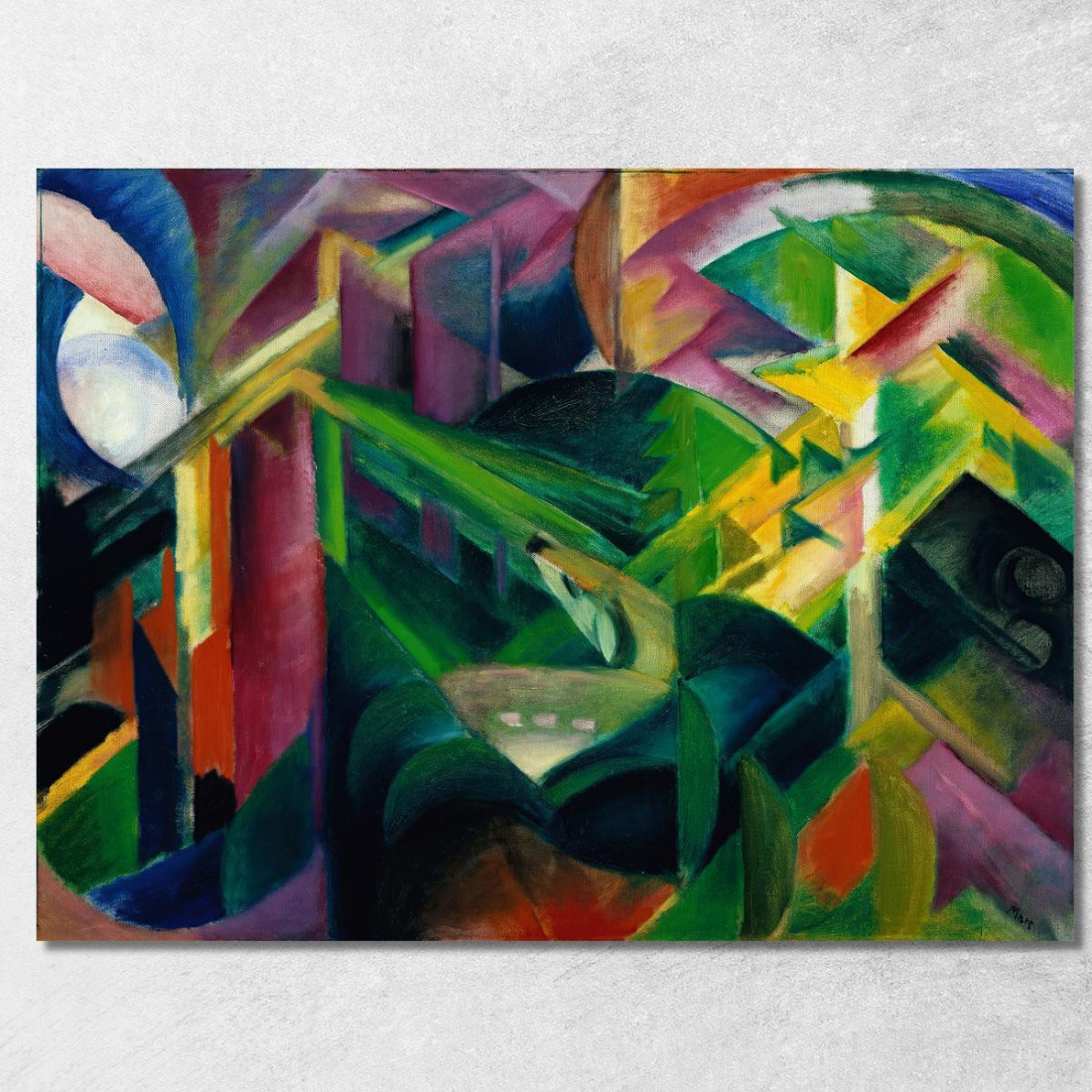 Cervi Nel Giardino Del Monastero Franz Marc fmr11 quadro stampato su tela