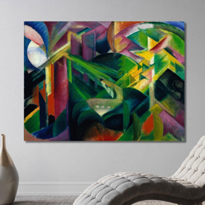 Cervi Nel Giardino Del Monastero Franz Marc fmr11 quadro stampato su tela