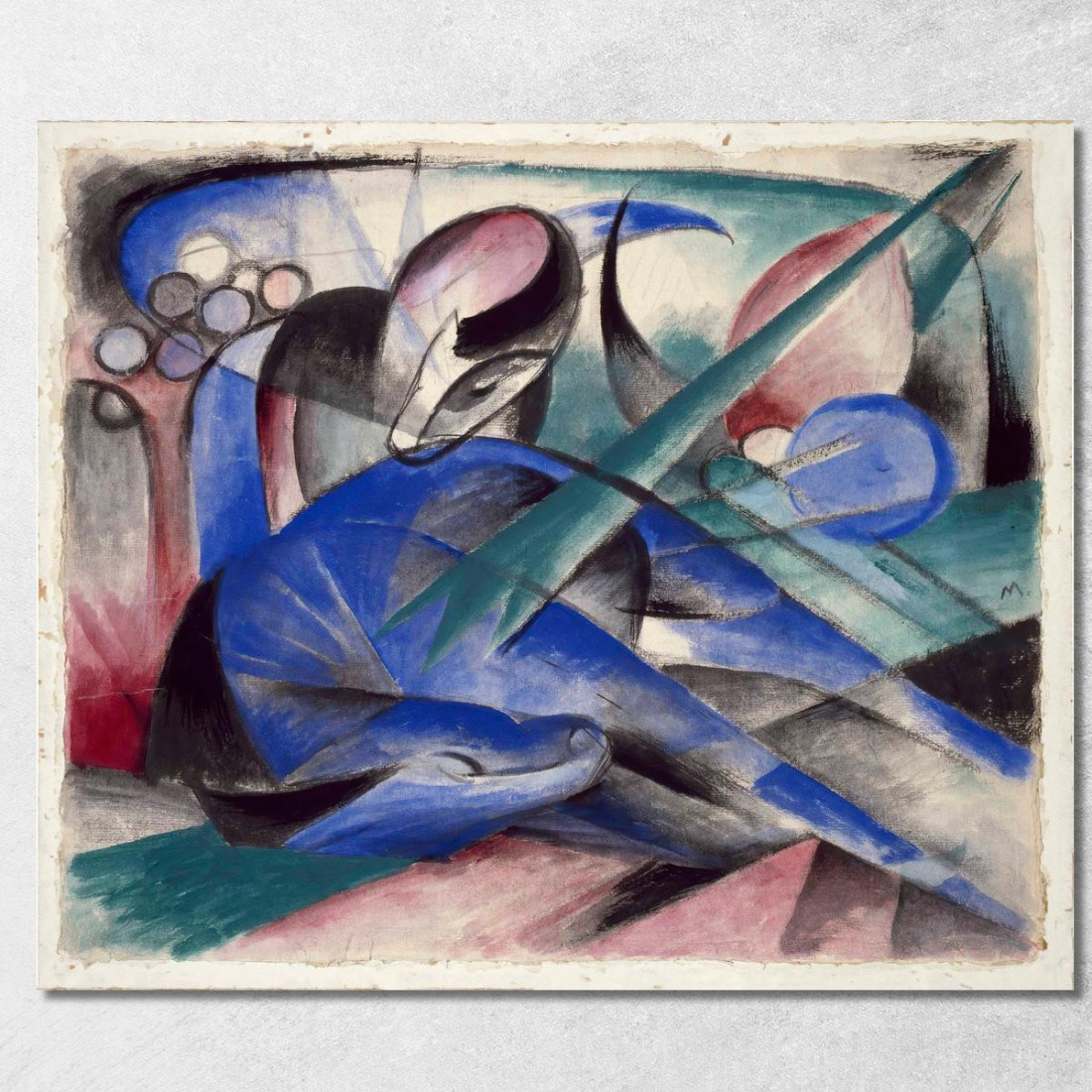Cavallo Sognante Franz Marc fmr16 quadro stampato su tela Cavallo Sognante Franz Marc fmr16 quadro stampato su tela