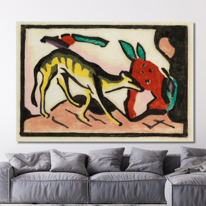 Favoloso Franz Marc fmr18 quadro stampato su tela