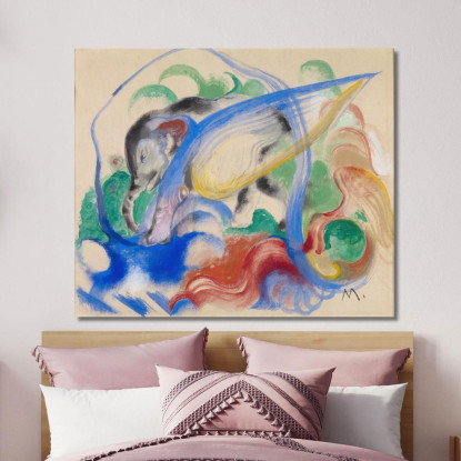 Animale Fatato  Franz Marc fmr19 quadro stampato su tela