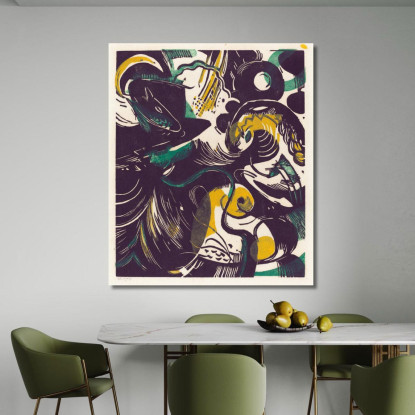 Genesi Ii Franz Marc fmr21 quadro stampato su tela