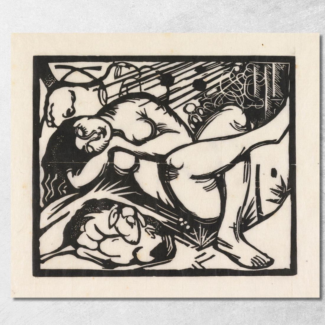 Pastorella Addormentata Franz Marc fmr43 quadro stampato su tela Pastorella Addormentata Franz Marc fmr43 quadro stampato su tela
