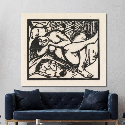 Pastorella Addormentata Franz Marc fmr43 quadro stampato su tela
