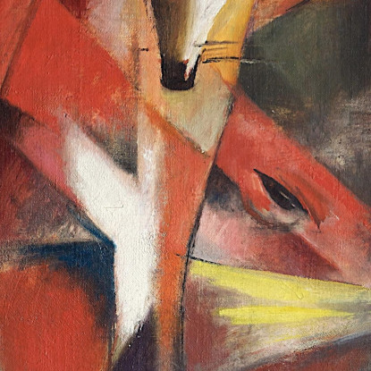 Le Volpi Franz Marc fmr51 quadro stampato su tela