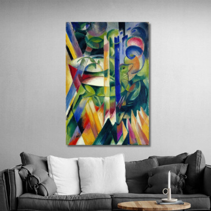 Le Piccole Capre Di Montagna Franz Marc fmr52 quadro stampato su tela