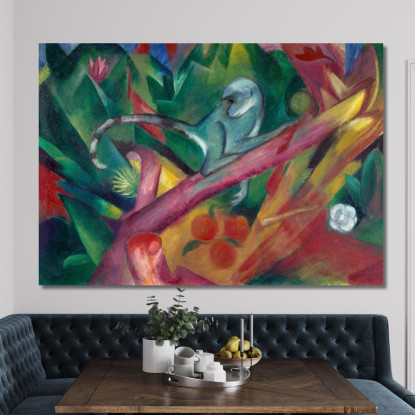 La Scimmia Franz Marc fmr53 quadro stampato su tela