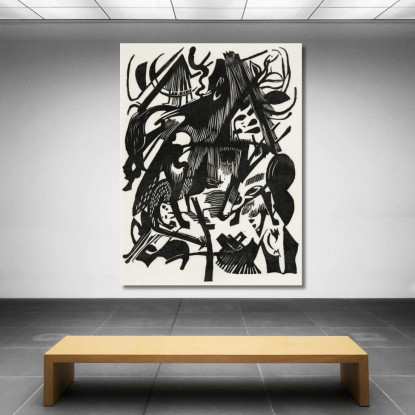 La Nascita Dei Lupi Franz Marc fmr72 quadro stampato su tela