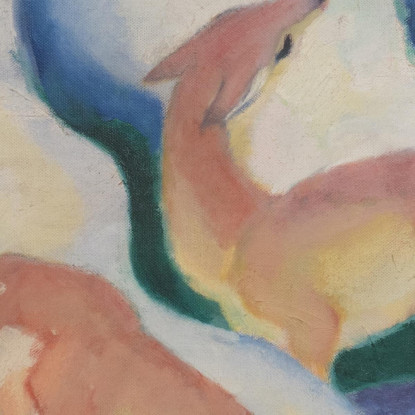 Cervo Nella Neve Ii Franz Marc fmr78 quadro stampato su tela