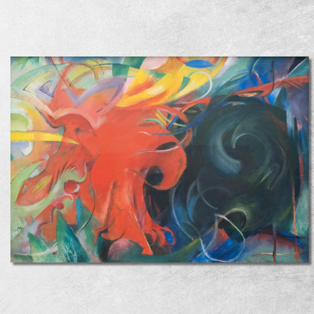 Forme Di Combattimento Franz Marc fmr82 quadro stampato su tela Forme Di Combattimento Franz Marc fmr82 quadro stampato su tela