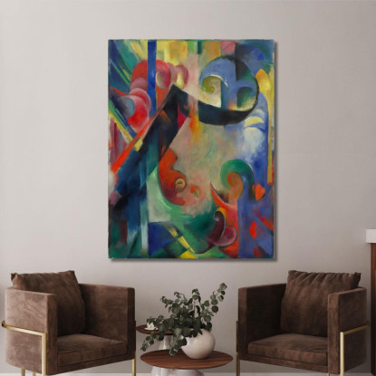 Forme Spezzate Franz Marc fmr87 quadro stampato su tela