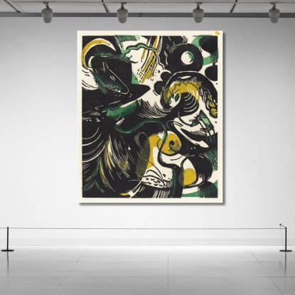 Genesi Ii Franz Marc fmr89 quadro stampato su tela