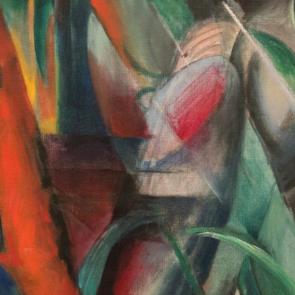Sotto La Pioggia Franz Marc fmr94 quadro stampato su tela