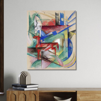 Paesaggio Con Animali Franz Marc fmr95 quadro stampato su tela