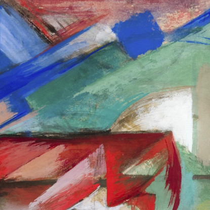 Paesaggio Con Animali Franz Marc fmr95 quadro stampato su tela