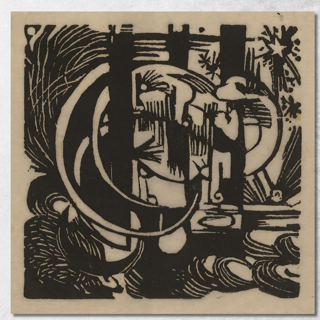 Lucertole Franz Marc fmr97 quadro stampato su tela Lucertole Franz Marc fmr97 quadro stampato su tela
