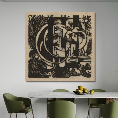 Lucertole Franz Marc fmr97 quadro stampato su tela