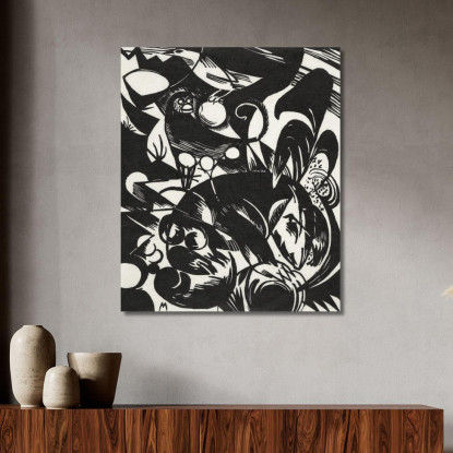 Nuovo Portafoglio Grafico Europeo Iii Franz Marc fmr99 quadro stampato su tela