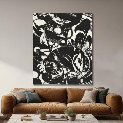 Nuovo Portafoglio Grafico Europeo Iii Franz Marc fmr99 quadro stampato su tela