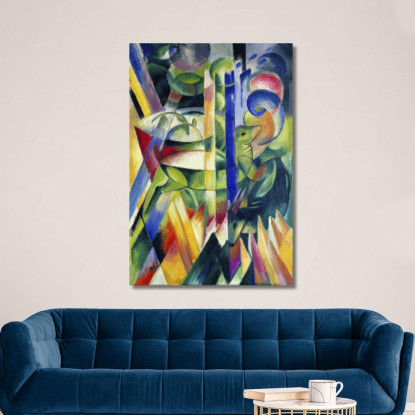 Le Piccole Capre Di Montagna Franz Marc fmr109 quadro stampato su tela