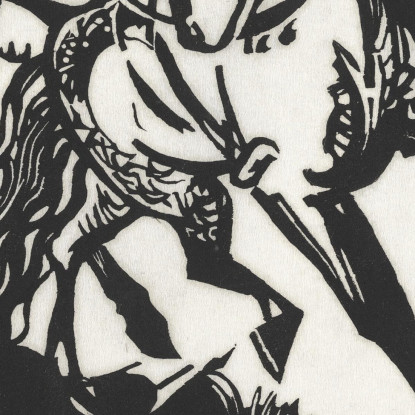 La Scuola Di Equitazione Franz Marc fmr110 quadro stampato su tela