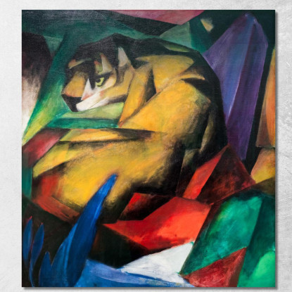 Tigre 2 Franz Marc fmr113 quadro stampato su tela