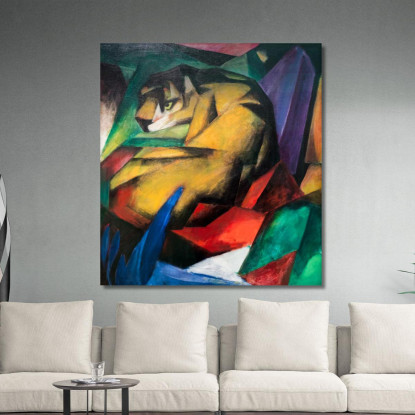 Tigre 2 Franz Marc fmr113 quadro stampato su tela