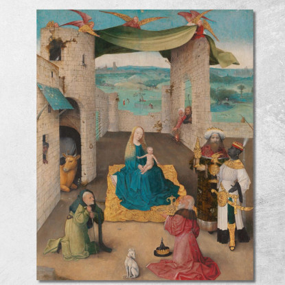 Adorazione Dei Magi Bosch Hieronymus hbs1 quadro stampato su tela