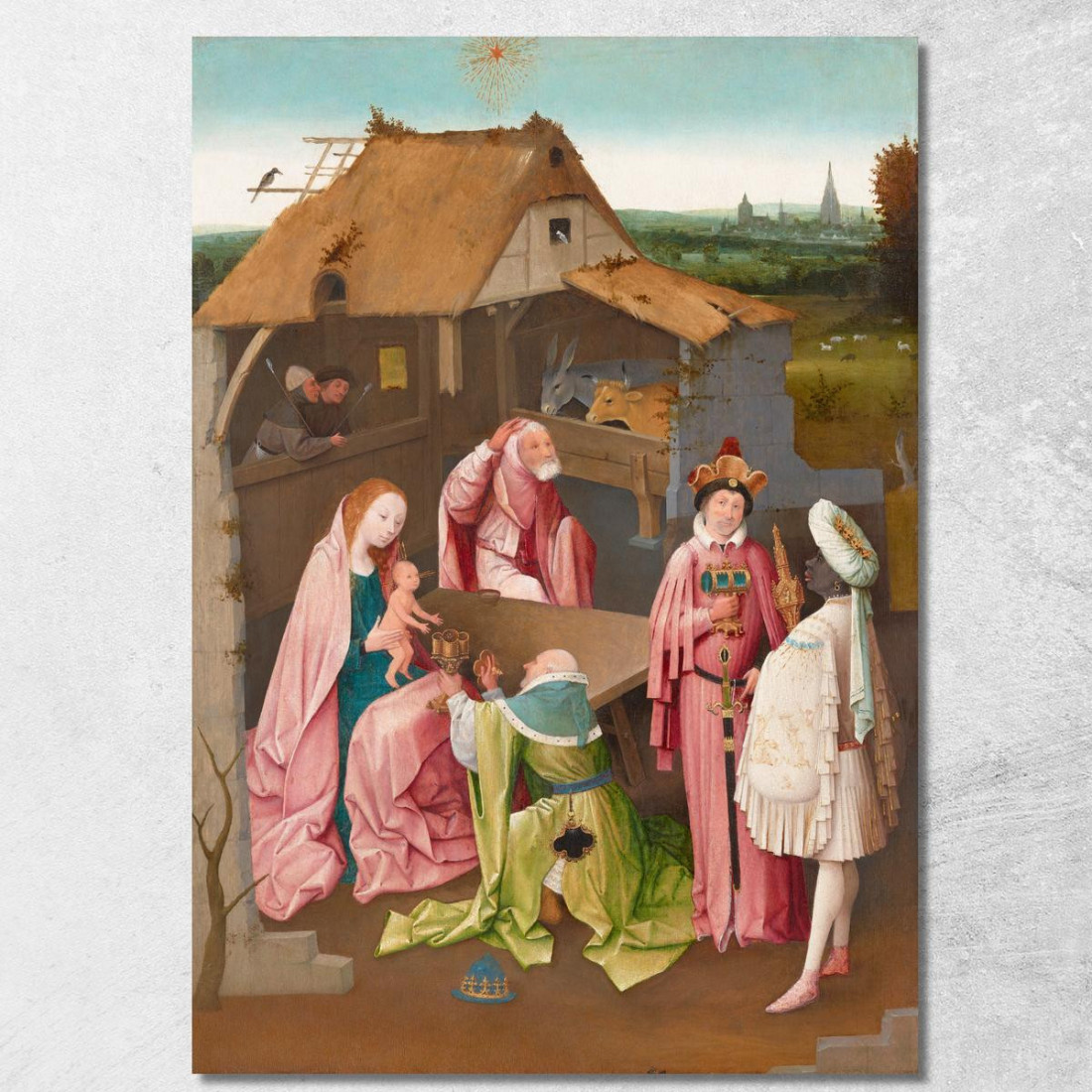 Adorazione Dei Magi Bosch Hieronymus hbs2 quadro stampato su tela Adorazione Dei Magi Bosch Hieronymus hbs2 quadro stampato su tela