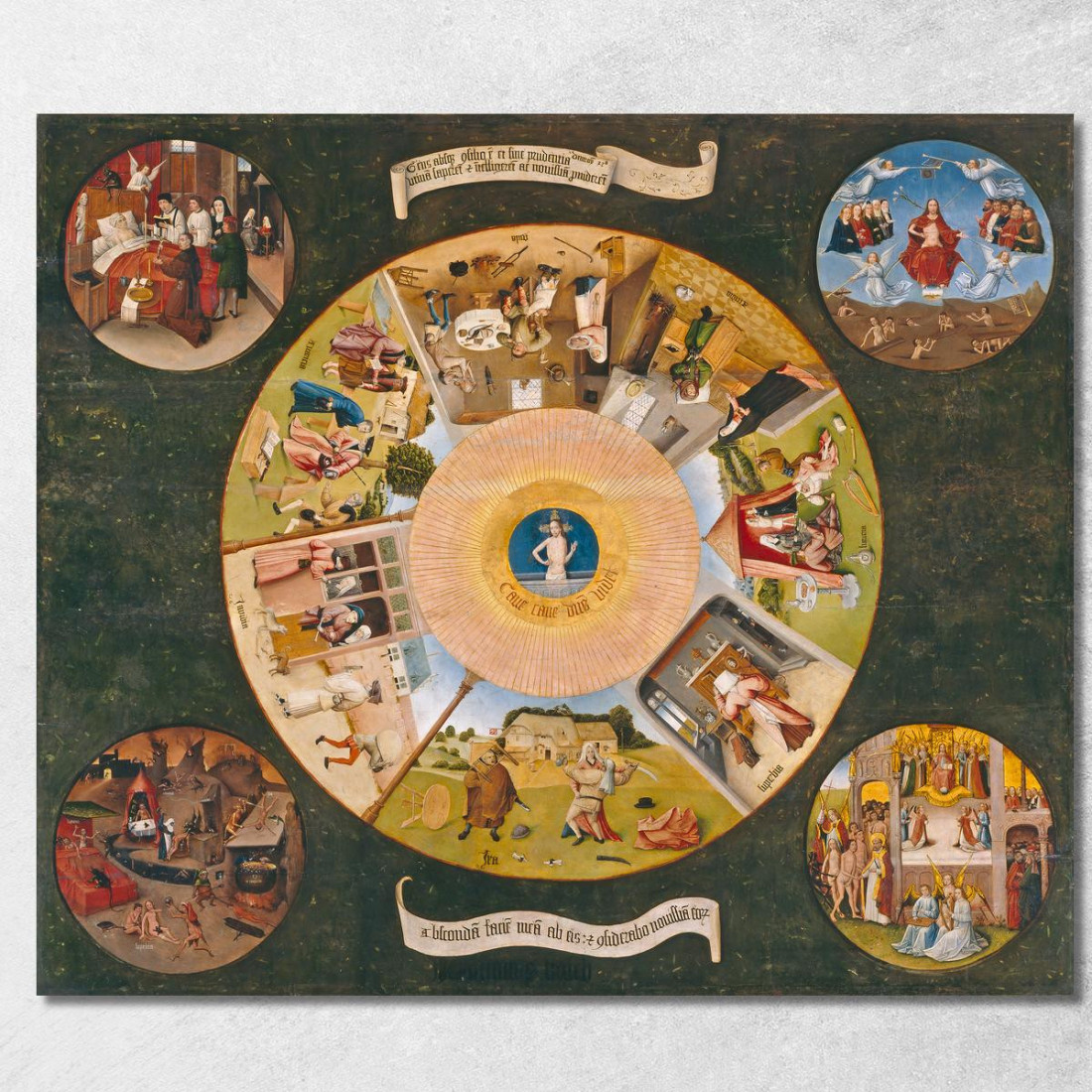 I Sette Peccati Capitali E Le Quattro Ultime Cose Bosch Hieronymus hbs23 quadro stampato su tela I Sette Peccati Capitali E Le Quattro Ultime Cose Bosch Hieronymus hbs23 quadro stampato su tela