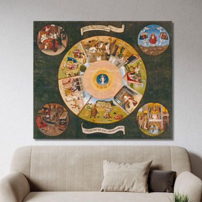 I Sette Peccati Capitali E Le Quattro Ultime Cose Bosch Hieronymus hbs23 quadro stampato su tela