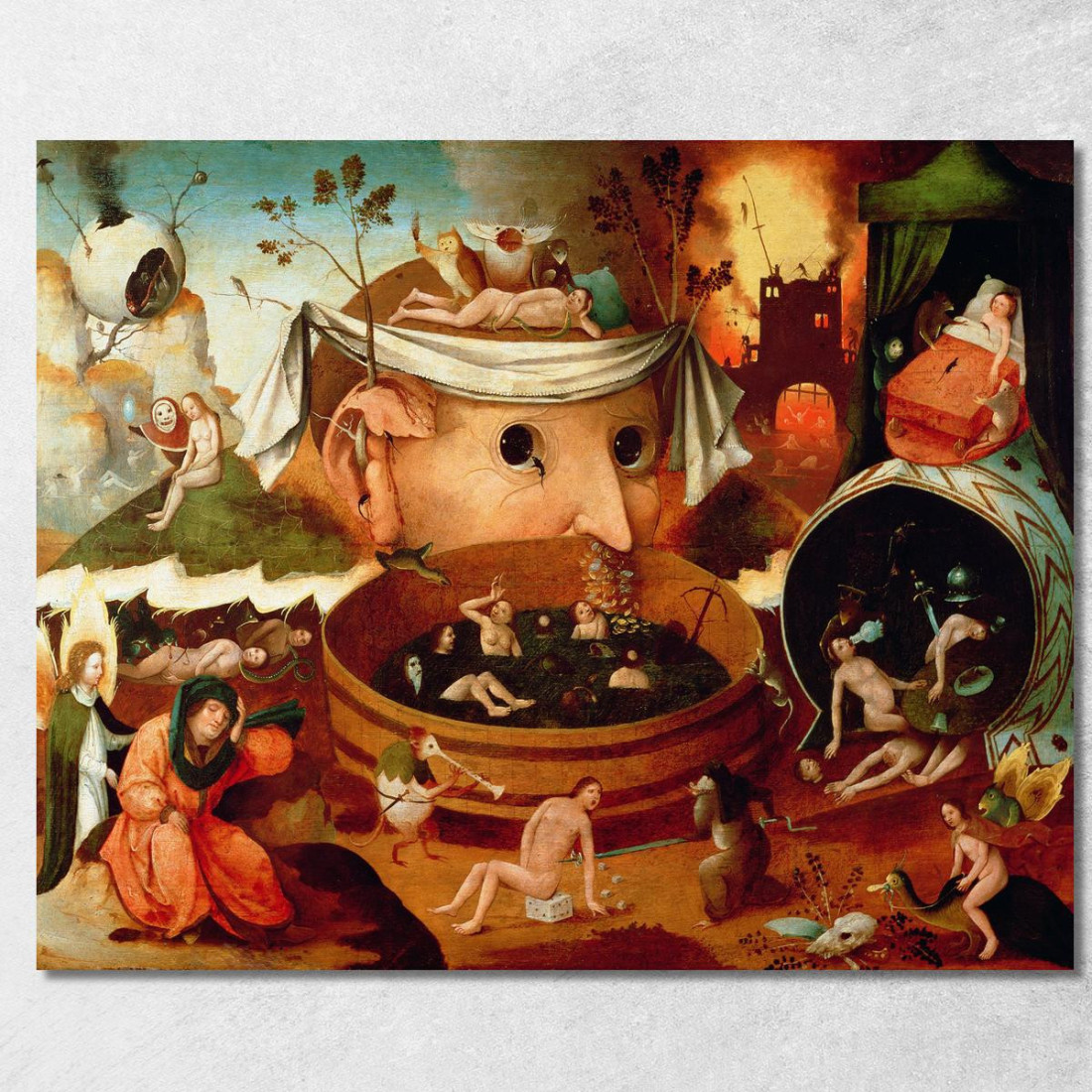 La Visione Di Tondal Bosch Hieronymus hbs27 quadro stampato su tela La Visione Di Tondal Bosch Hieronymus hbs27 quadro stampato su tela