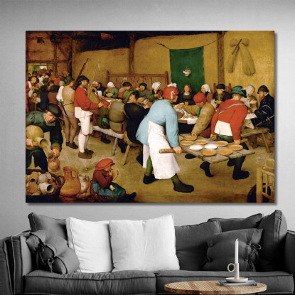 Banchetto Nunziale Pieter Bruegel pbr4 quadro stampato su tela