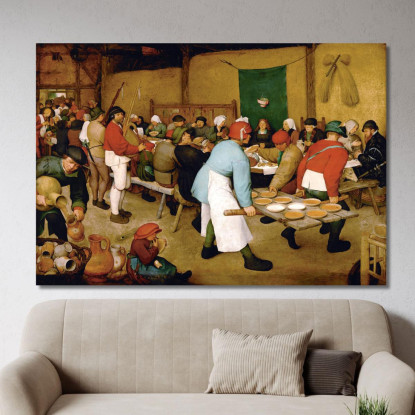 Banchetto Nunziale Pieter Bruegel pbr4 quadro stampato su tela