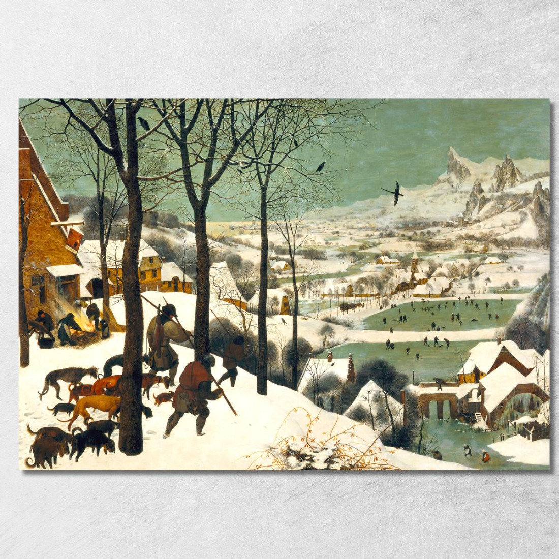 Cacciatori Nella Neve Pieter Bruegel pbr5 quadro stampato su tela Cacciatori Nella Neve Pieter Bruegel pbr5 quadro stampato su tela