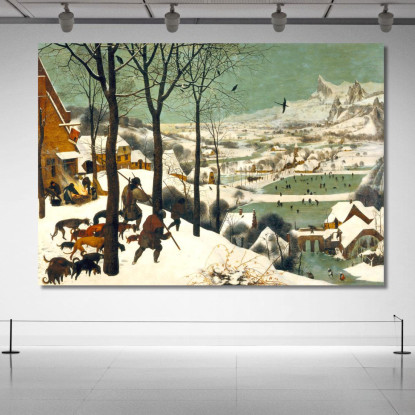 Cacciatori Nella Neve Pieter Bruegel pbr5 quadro stampato su tela