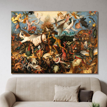 Caduta Degli Angeli Ribelli Pieter Bruegel pbr6 quadro stampato su tela