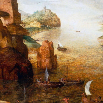 Cristo E Gli Apostoli Sul Mare Di Galilea 1553 Pieter Bruegel pbr8 quadro stampato su tela