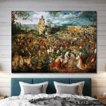 La Processione Al Calvario Pieter Bruegel pbr16 quadro stampato su tela