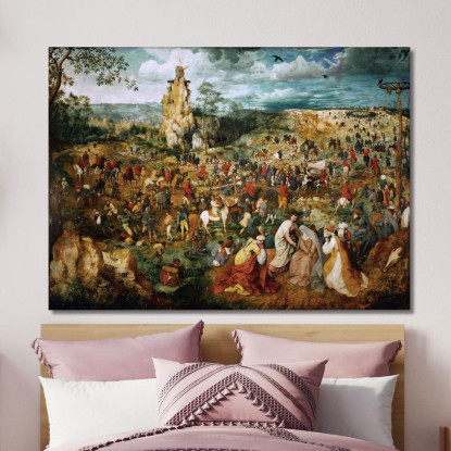 La Processione Al Calvario Pieter Bruegel pbr16 quadro stampato su tela