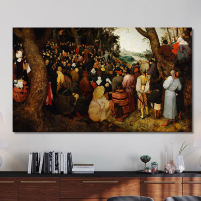 Il Sermone Di San Giovanni Battista Pieter Bruegel pbr17 quadro stampato su tela