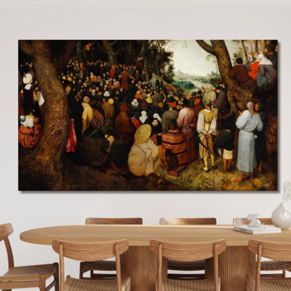 Il Sermone Di San Giovanni Battista Pieter Bruegel pbr17 quadro stampato su tela