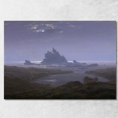 Barriera Corallina Rocciosa In Riva Al Mare Caspar David Friedrich cdf26 quadro stampato su tela