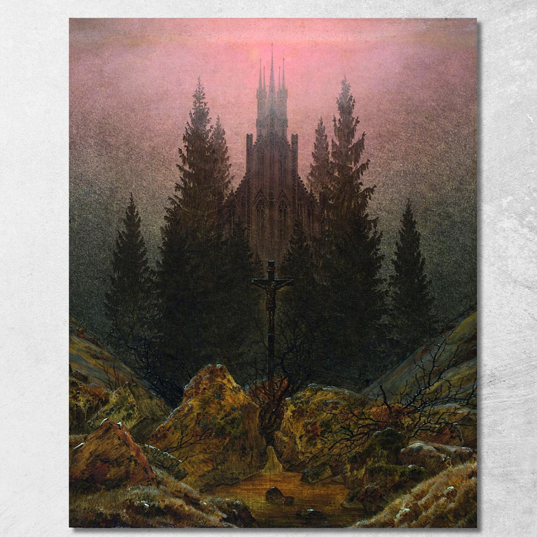 La Croce In Montagna Caspar David Friedrich cdf35 quadro stampato su tela La Croce In Montagna Caspar David Friedrich cdf35 quadro stampato su tela