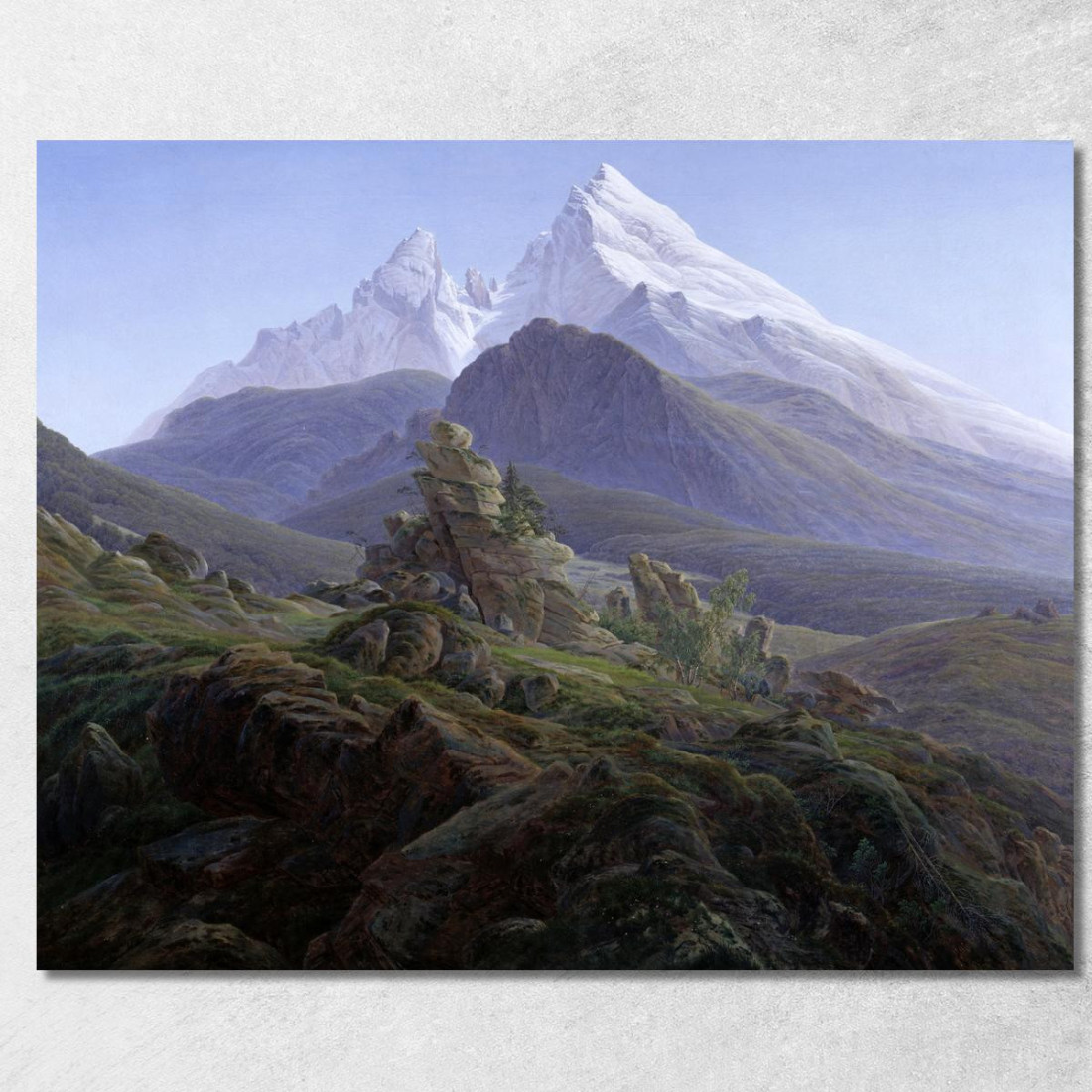 Il Watzmann Caspar David Friedrich cdf37 quadro stampato su tela Il Watzmann Caspar David Friedrich cdf37 quadro stampato su tela