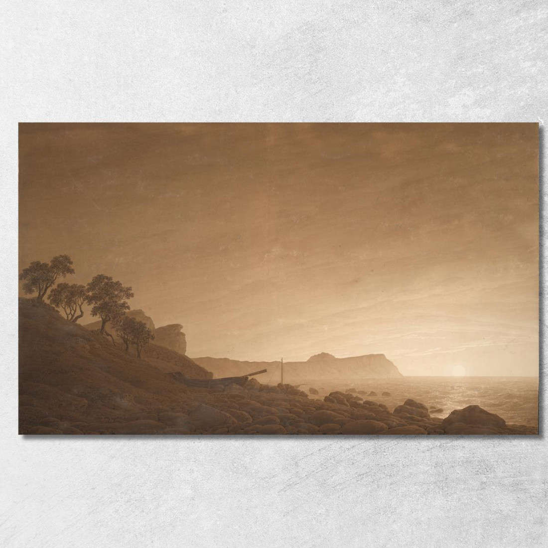 Veduta Di Arkona Con La Luna Nascente Caspar David Friedrich cdf42 quadro stampato su tela Veduta Di Arkona Con La Luna Nascente Caspar David Friedrich cdf42 quadro stampato su tela