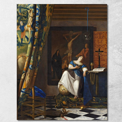 Allegoria Della Fede Cattolica Jan Vermeer jvr3 quadro stampato su tela