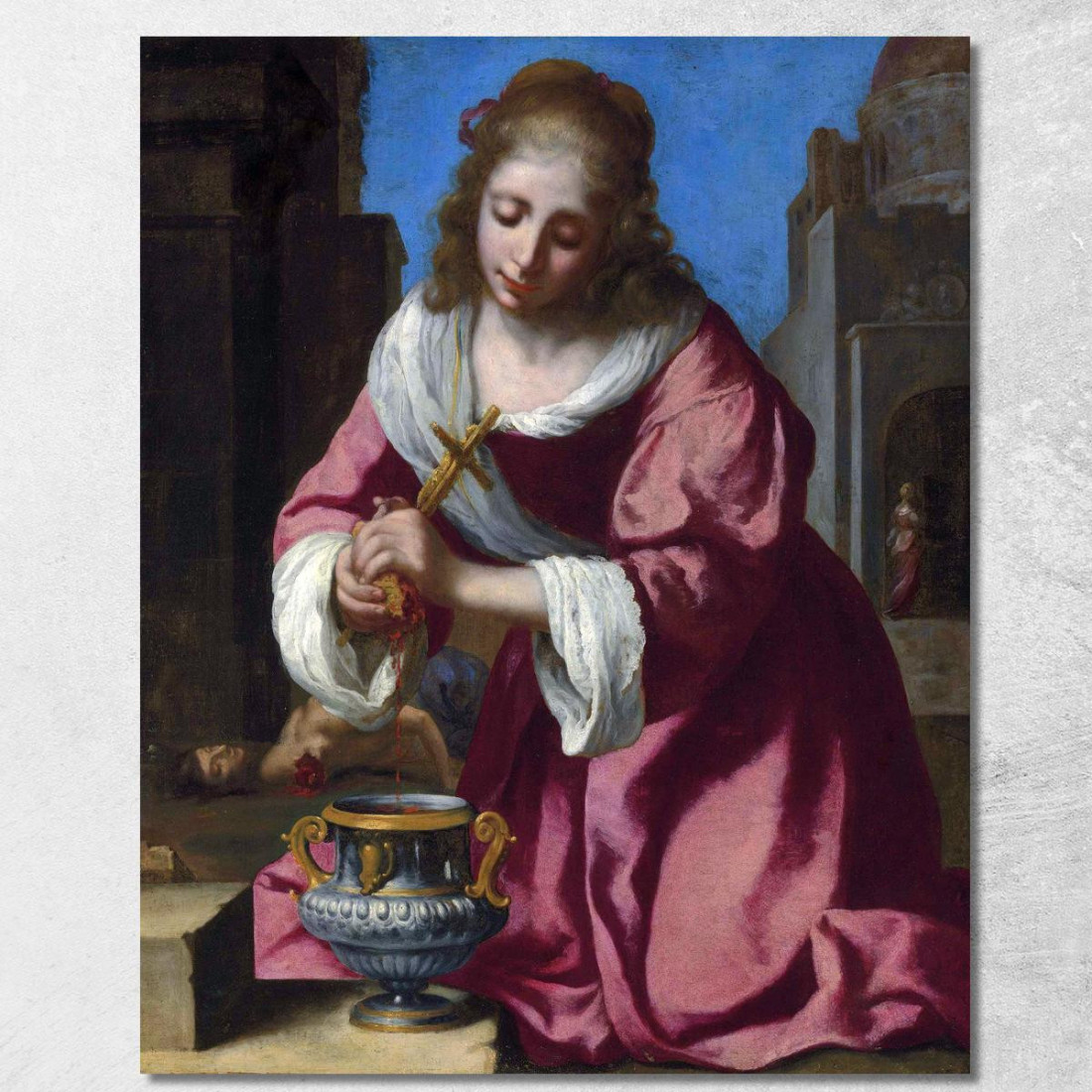 Santa Prassede Jan Vermeer jvr14 quadro stampato su tela