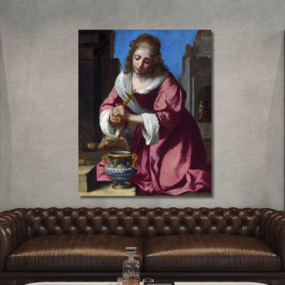 Santa Prassede Jan Vermeer jvr14 quadro stampato su tela